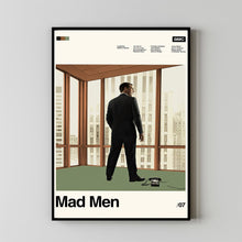 Mad Men Poster, Mad Men Movie, Matthew Weiner Film, Retro Movie Poster, Vintage, Modern Vintage, Movie Poster, Minimal Movie Art