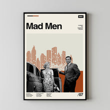 Mad Men Poster, Mad Men Movie, Matthew Weiner Film, Retro Movie Poster, Vintage, Modern Vintage, Movie Poster, Minimal Movie Art