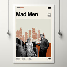 Mad Men Poster, Mad Men Movie, Matthew Weiner Film, Retro Movie Poster, Vintage, Modern Vintage, Movie Poster, Minimal Movie Art