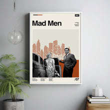 Mad Men Poster, Mad Men Movie, Matthew Weiner Film, Retro Movie Poster, Vintage, Modern Vintage, Movie Poster, Minimal Movie Art