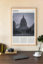 Madison Wisconsin Wall Art  Madison Wisconsin Poster Black White Poster  Poster Art Gift 1698981057