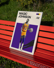 Magic Johnson Mid Century Movie Poster  Basketball Posters  Minimalist Basketball Poster    Wall Art Poster 1592881518
