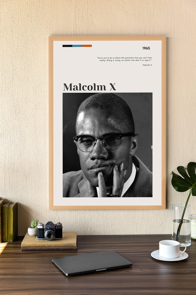 malcolm x poster framed