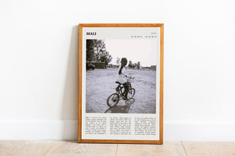 Mali Wall Art Republic of Mali  Poster Bamako Mali Black White Poster  Poster Art Gift 1702068731