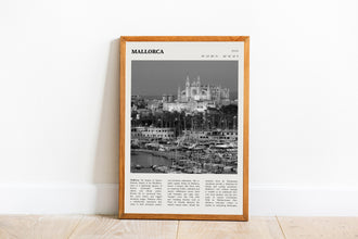 Mallorca Wall Art Poster Black White Mallorca Spain Poster  Poster Art Gift 1628651058