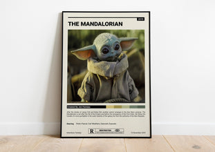 Mandalorian Tv Series Poster  Mandalorian Print  Vintage Retro Art Print  Grogu poster  Wall Art Print  Yoda Poster  Home Decor 1698529947