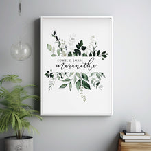 Maranatha Wall Art - Inspirational Christian Maranatha Poster for Hopeful and Faithful Home Decor