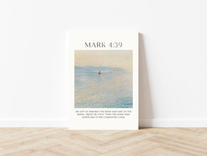 Mark 439 Bible Quote Peace Be Still Canvas Wall Art Poster Modern Minimalist Scripture Watercolor Boho Christian Gift Home Easter Print 1651924430