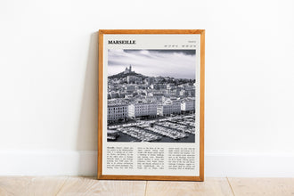 Marseille France Wall Art  Poster Marseille France City Black White Poster  Poster Art Gift 1696021699