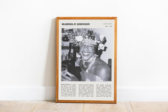 Marsha P. Johnson Wall Art Drag Queen  Poster Marsha P. Johnson Black White Poster  Poster Art Gift 1702497491