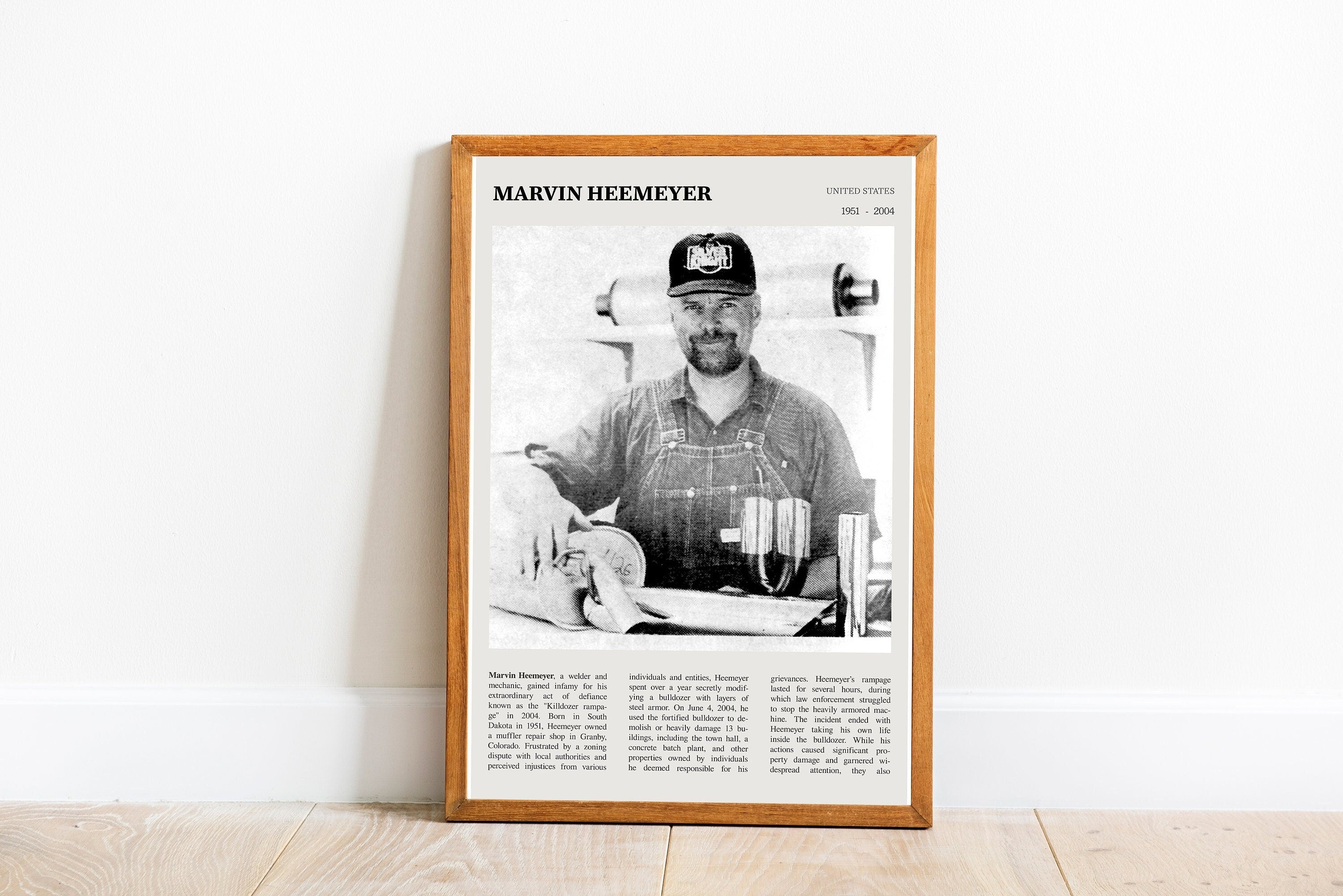 Marvin Heemeyer Killdozer Wall Art Poster Marvin Heemeyer