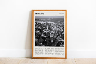 Maryland Wall Art  Poster Maryland Black White Poster  Poster Art Gift 1695459607