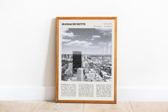 Massachusetts Wall Art  Poster Massachusetts Black White Poster  Poster Art Gift 1681282522
