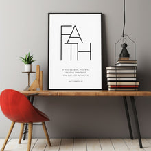 Matthew 21:22 Faith Bible Verse Wall Art - Modern Minimalist Decor for Inspirational Christian Living