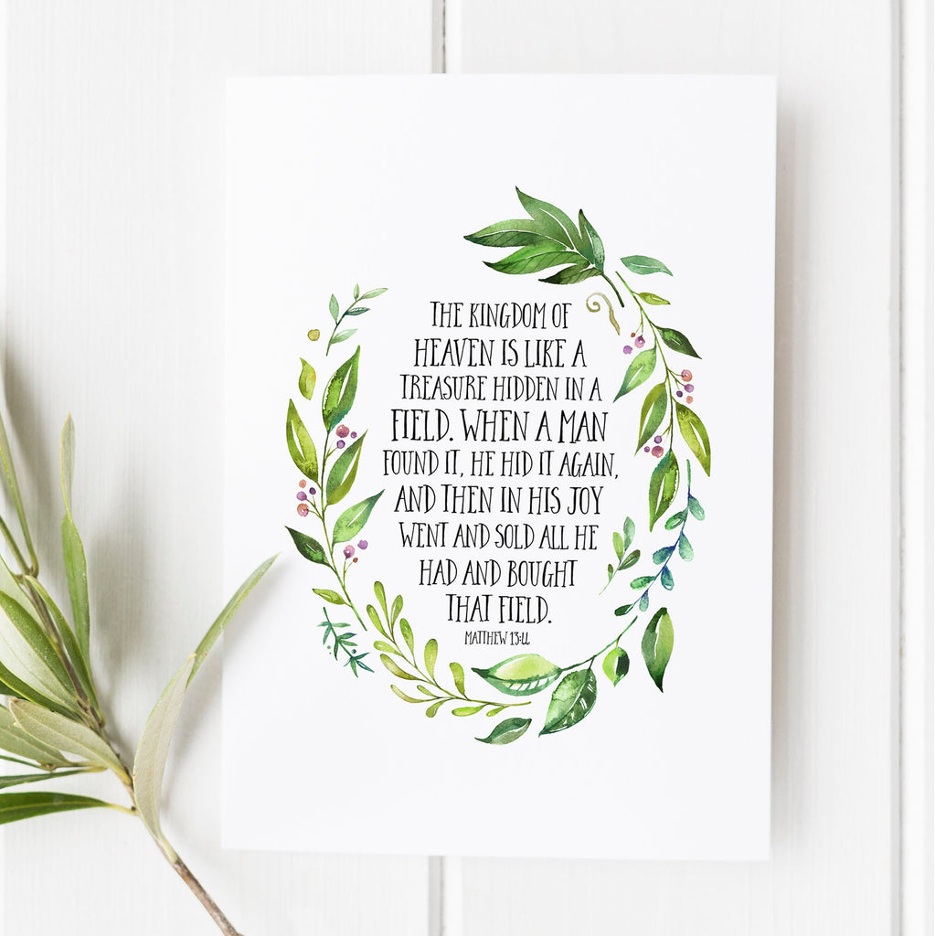 Matthew 1344 The Kingdom Of Heaven Scripture Art Bible Verse B Matthew 1344 The Kingdom Of Heaven Scripture Art Bible Verse B