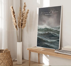 Matthew 14 22-33 Focus On Me Not The Storm Canvas Wall Art Poster Holy Modern Bible Verse Gift Watercolor Christian Boho Home Easter Print 1690259398