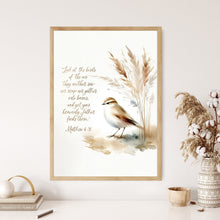 Matthew 626 Look at the Birds Canvas Wall Art Poster Modern Bible Quote Watercolor Scripture Print Boho Christian Living Room Easter Print 1673626818