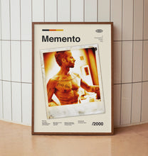 Memento Midcentury Modern Print - Guy Pearce Christopher Nolan Wall Art Print - Retro Movie Poster 1415118618