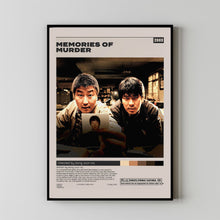 Memories of Murder, Bong Joon Ho, Minimalist Movie Poster,Room decor