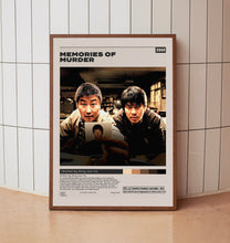 Memories of Murder, Bong Joon Ho, Minimalist Movie Poster,Room decor