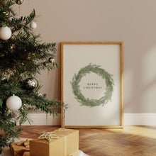 Merry Christmas Wreath Poster, Minimalist Christmas Decor, Christian Christmas Gift, Christian Christmas Prints, Christian Wall Art 1607273003