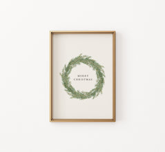 Merry Christmas Wreath Poster, Minimalist Christmas Decor, Christian Christmas Gift, Christian Christmas Prints, Christian Wall Art 1607273003