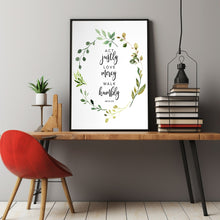 Micah 6:8 Act Justly Bible Verse Wall Art - Inspirational Scripture Poster for Christian Wall Decor