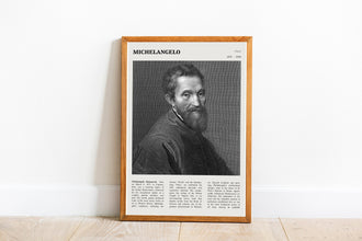 Michelangelo Painter Wall Art  Poster Michelangelo Buonarroti Black White Poster  Poster Art Gift 1681321364