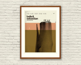 Mid Century Modern, Whale, Nautical - Belle & Sebastian, 18 x 24 Lithograph, Hipster, Ocean, Scotland 538236462
