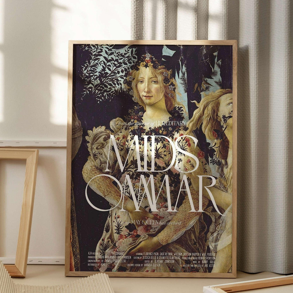 Midsommar Movie Poster Mid Century Wall Art Aesthetic Wall Art Modern mythicwall
