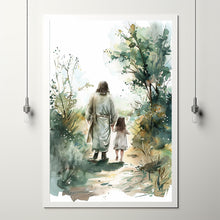 Show Her the Way Home, Christian Art, Jesus and Little Girl, Jesus Saves Girl, Jesus Wall Art, Jesus SVG, Jesus and Girl Painting