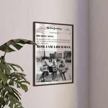 Mom, I Am A Rich Man Print  Aesthetic Poster Feminist Print Trendy Newspapers Print New York News Print  High Quality 1638001577