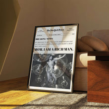 Mom, I Am A Rich Man Print  Cher Wall Art  Feminist Wall Art  Trendy Newspapers Print  Aesthetic New York News   1610764414