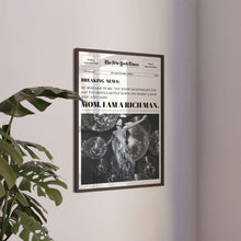 Mom, I Am A Rich Man Print  Cher Wall Art  Feminist Wall Art  Trendy Newspapers Print  Aesthetic New York News   1610764414