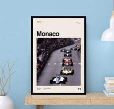 Monaco F1 Poster, Monaco F1 Print, Modern Poster, Retro Poster, Minimalist Art, Vintage Poster, Midcentury Art, Wall Decor 1720091580