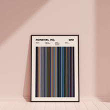 Monsters Inc Movie Barcode Print, Monsters Inc Print, Monsters Inc Poster, Sholay Wall Art, Monsters Inc Art Print 1664248293