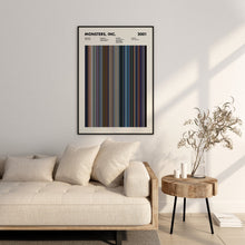 Monsters Inc Movie Barcode Print, Monsters Inc Print, Monsters Inc Poster, Sholay Wall Art, Monsters Inc Art Print 1664248293