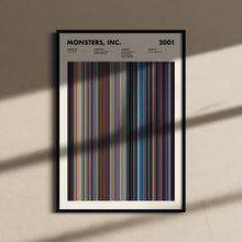 Monsters Inc Movie Barcode Print, Monsters Inc Print, Monsters Inc Poster, Sholay Wall Art, Monsters Inc Art Print 1664248293