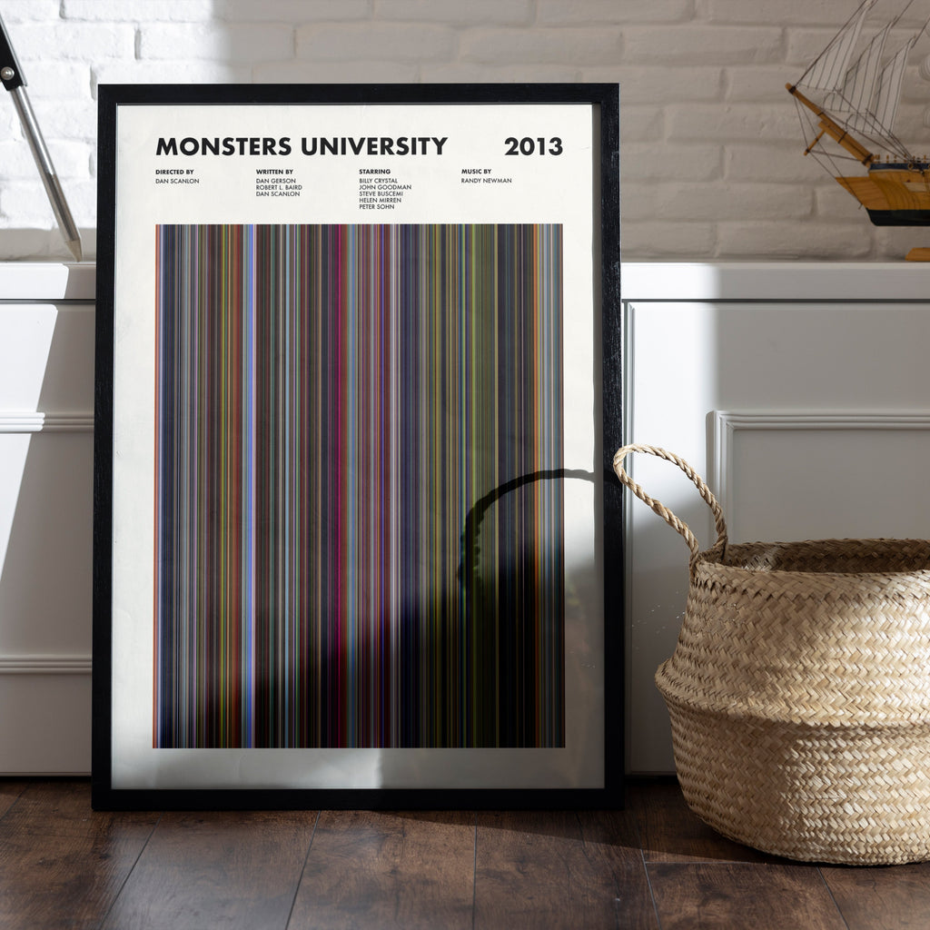 barcode monsters Monsters University Movie Barcode Print, Monsters University Print, Mo – mythicwall