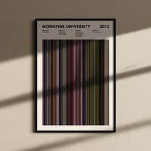 Monsters University Movie Barcode Print, Monsters University Print, Monsters University Poster, Monsters University Wall Art 1650070440