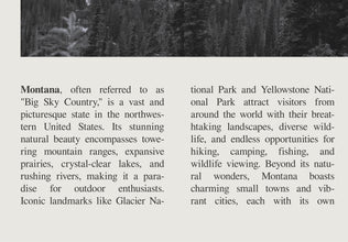 Montana Wall Art  Poster Montana Yellowstone National Park Black White Poster  Poster Art Gift 1695392001