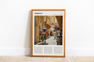 Morocco Wall Art  Poster Morocco North Africa Rabat Black White Poster  Poster Art Gift 1702050087