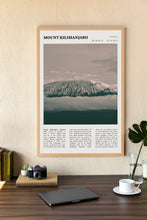 Mount Kilimanjaro Wall Art  Poster Mount Kilimanjaro Tanzania Black White Poster  Poster Art Gift 1685681036