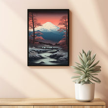 Mountain Fuji in Moonlight Kawai Poster - Exquisite Fuji Oil Painting | Ideal Gift and Wall Art