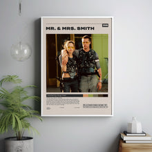 Mr. & Mrs. Smith, Doug Liman, Minimalist Movie Poster, Vintage Retro Art
