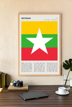 Myanmar Flag Burma Print Wall Art Poster Naypyidaw Myanmar Burma Poster  Poster Art Gift 1704591503