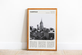 Nashville Tennessee Wall Art  Poster Nashville Tennessee Black White Poster  Poster Art Gift 1680580802