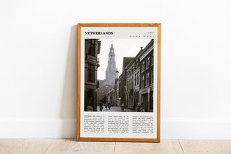 Netherlands Wall Art  Poster Netherlands Amsterdam Black White Poster  Poster Art Gift 1687911740