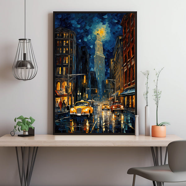 New York City Poster - Where Traditional Meets Impressionist Art | Iconic NYC Travel Wall Art