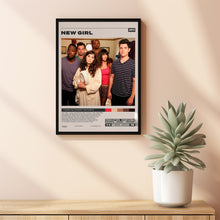 New Girl Poster, Elizabeth Meriwether, Minimalist Tv Series, Vintage Retro Art Print